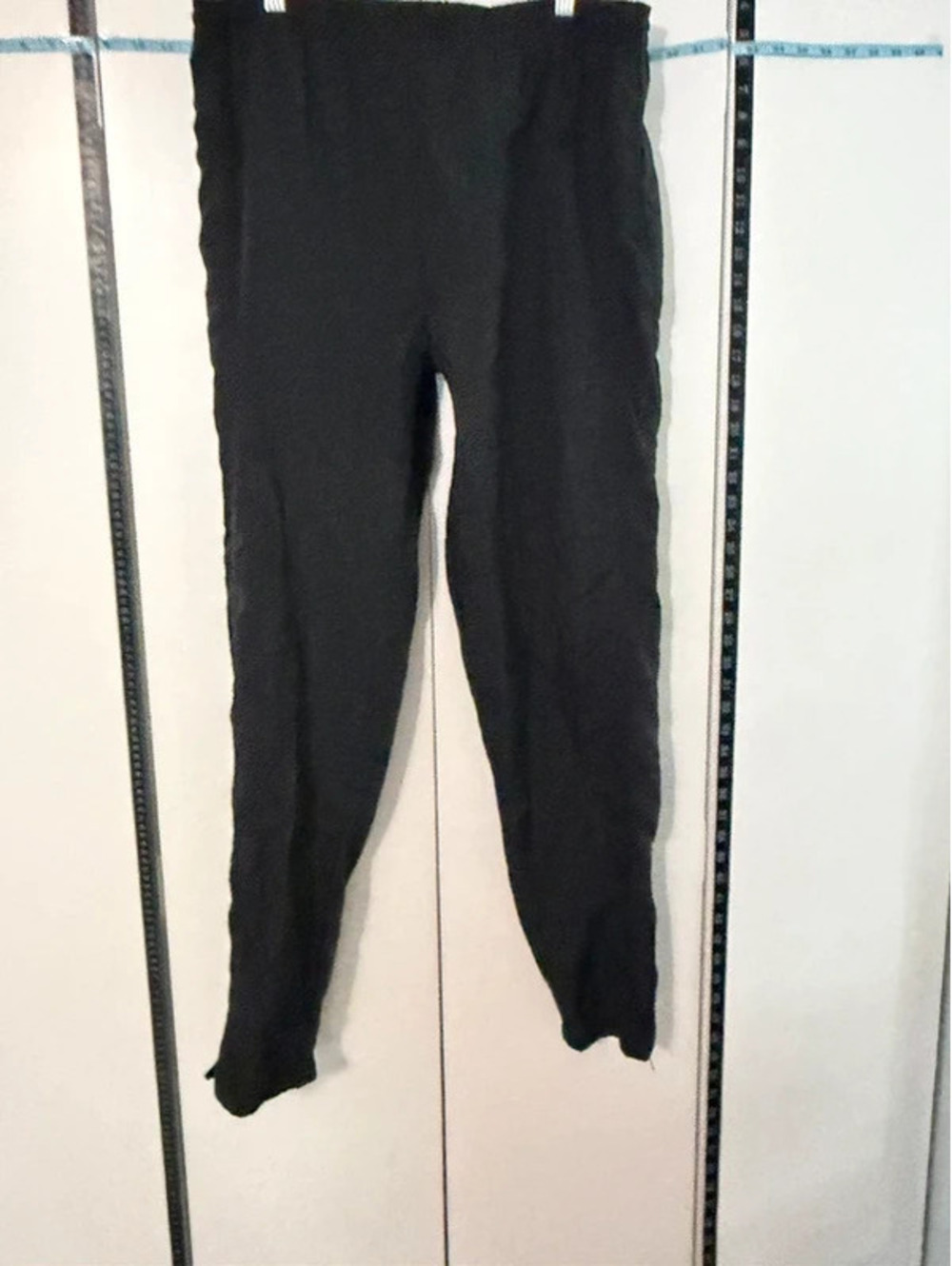 Vintage 90s Reebok Track Pants Men M Black Nylon Ankle Zip Windbreaker